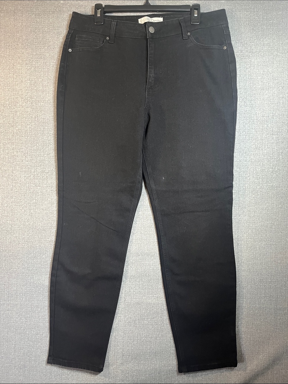 EST 1946 Denim Hi-Rise Black Skinny Jeans, size14 Waist 33/34